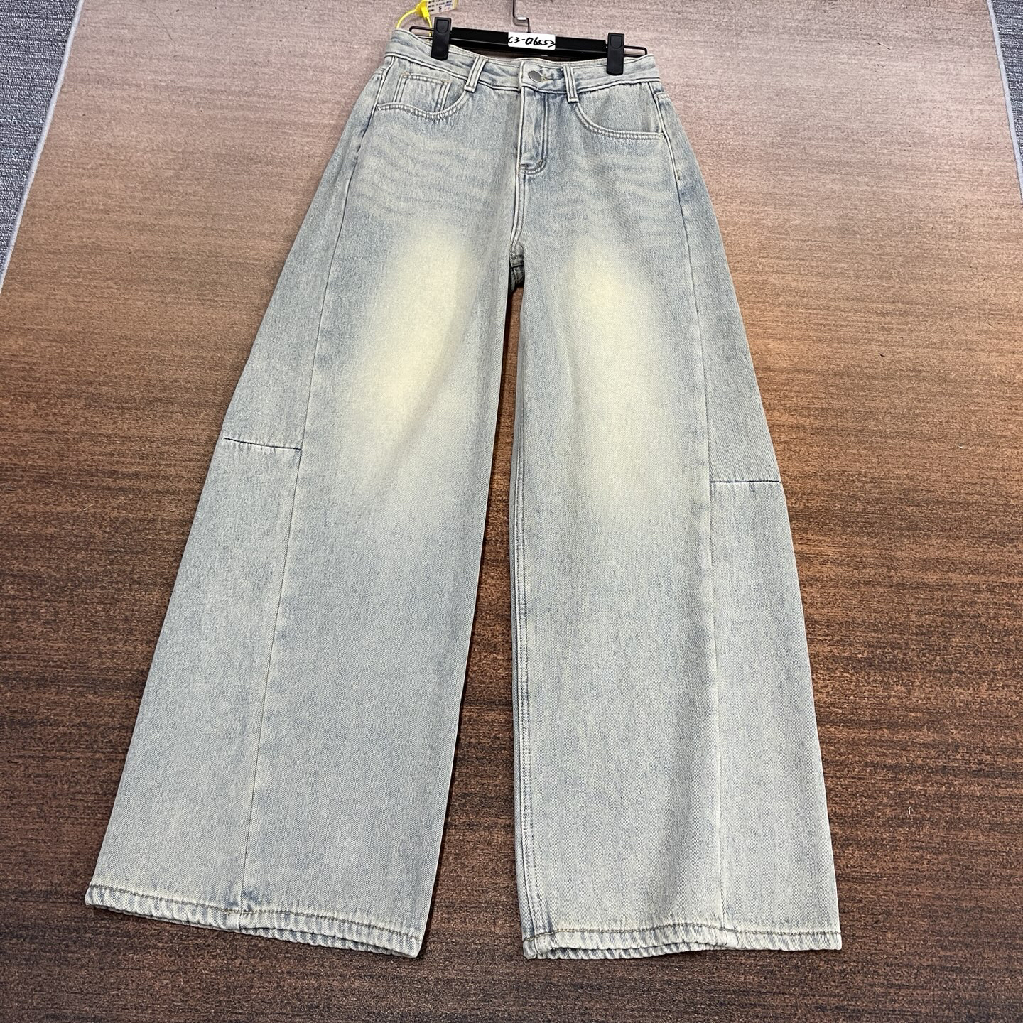 #C3-Q6553 加绒-厚绒 怀旧蓝超长街头酷帅弯刀裤 无弹（不换退）