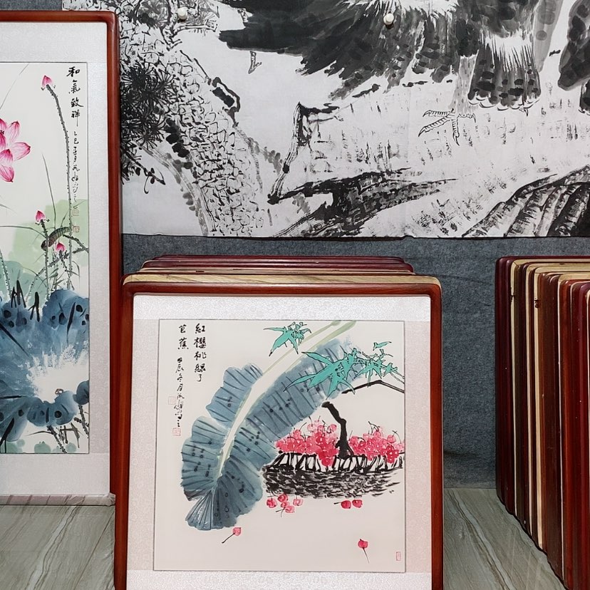 【闪购商品】国画书画作品带框65××65厘米
