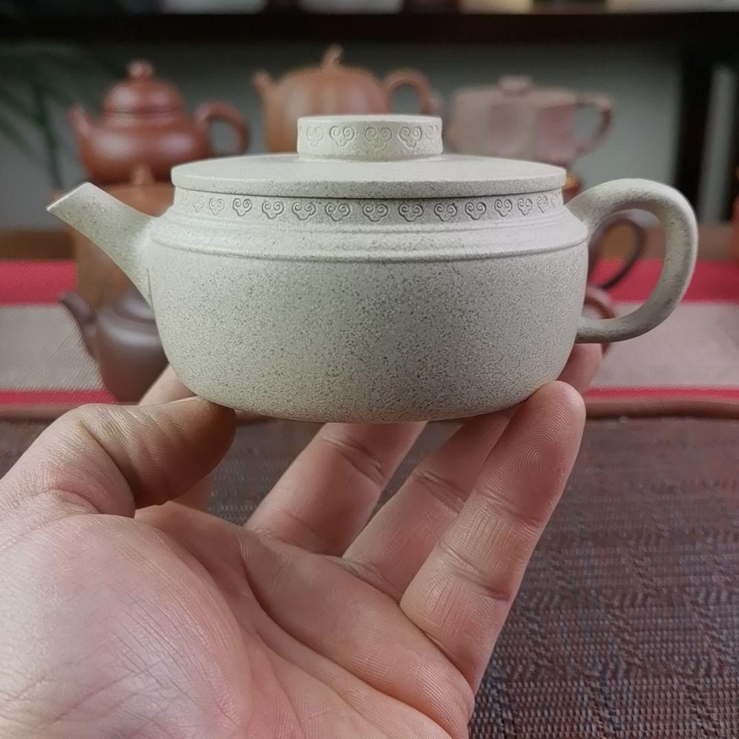 紫砂茶壶梨花段如意巨轮汉瓦200CC