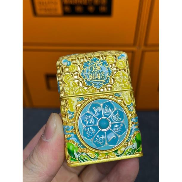 佐罗金算盘防风煤油打火机（需自行配油）双面夜光