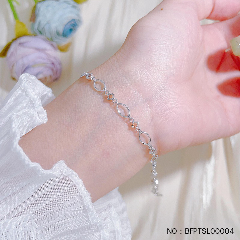 pt950铂金手链镂空环环相扣百搭时尚