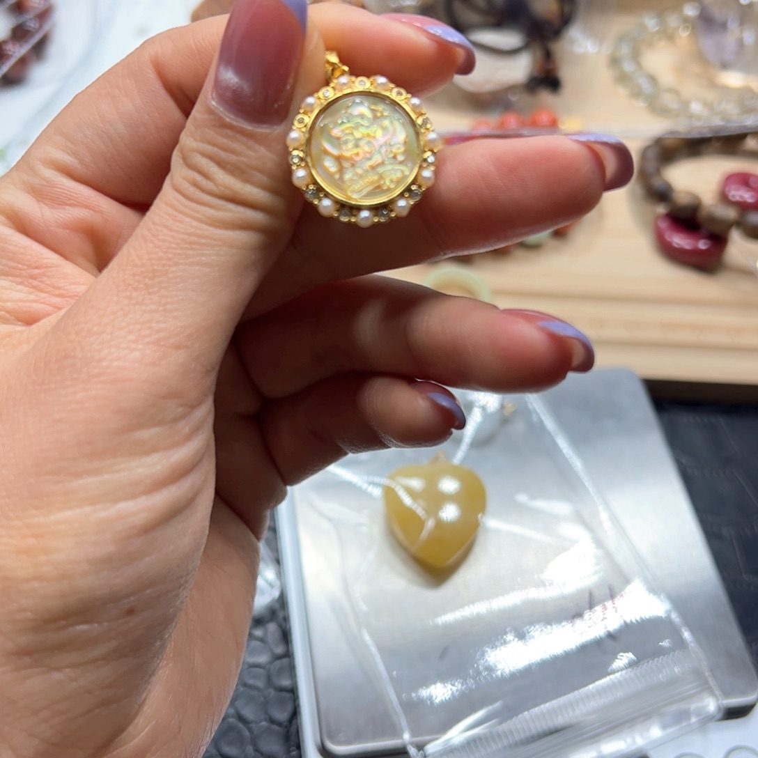 银S925镶嵌手链烟晶Z963吊坠