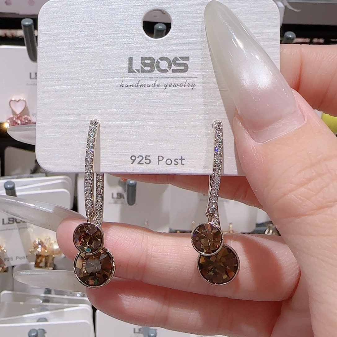 锆石铜合金925银耳环