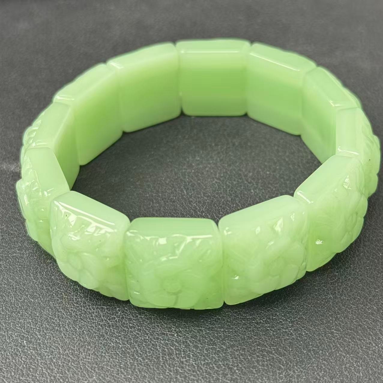 【福气来珠宝】A025-芙蓉冰愺绿精美手串-多样性发其一