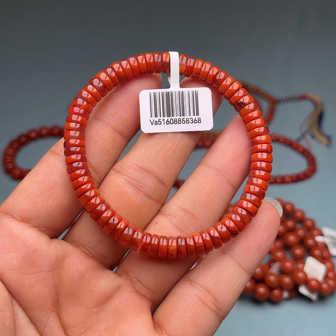 南红玛瑙未镶嵌手链药片卡7