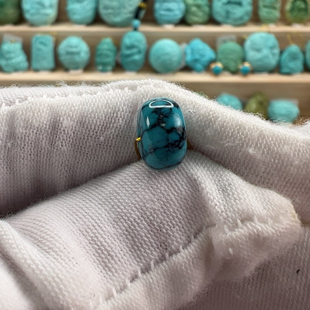 未镶嵌绿松石鼓珠9.2x5.5mm