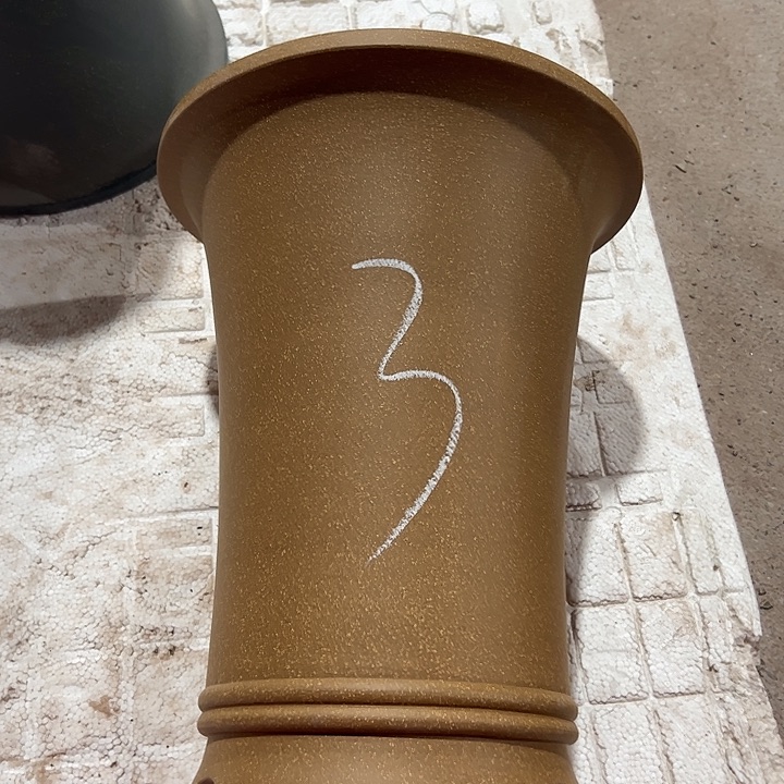 花盆紫砂微瑕特大号束腰青段3号