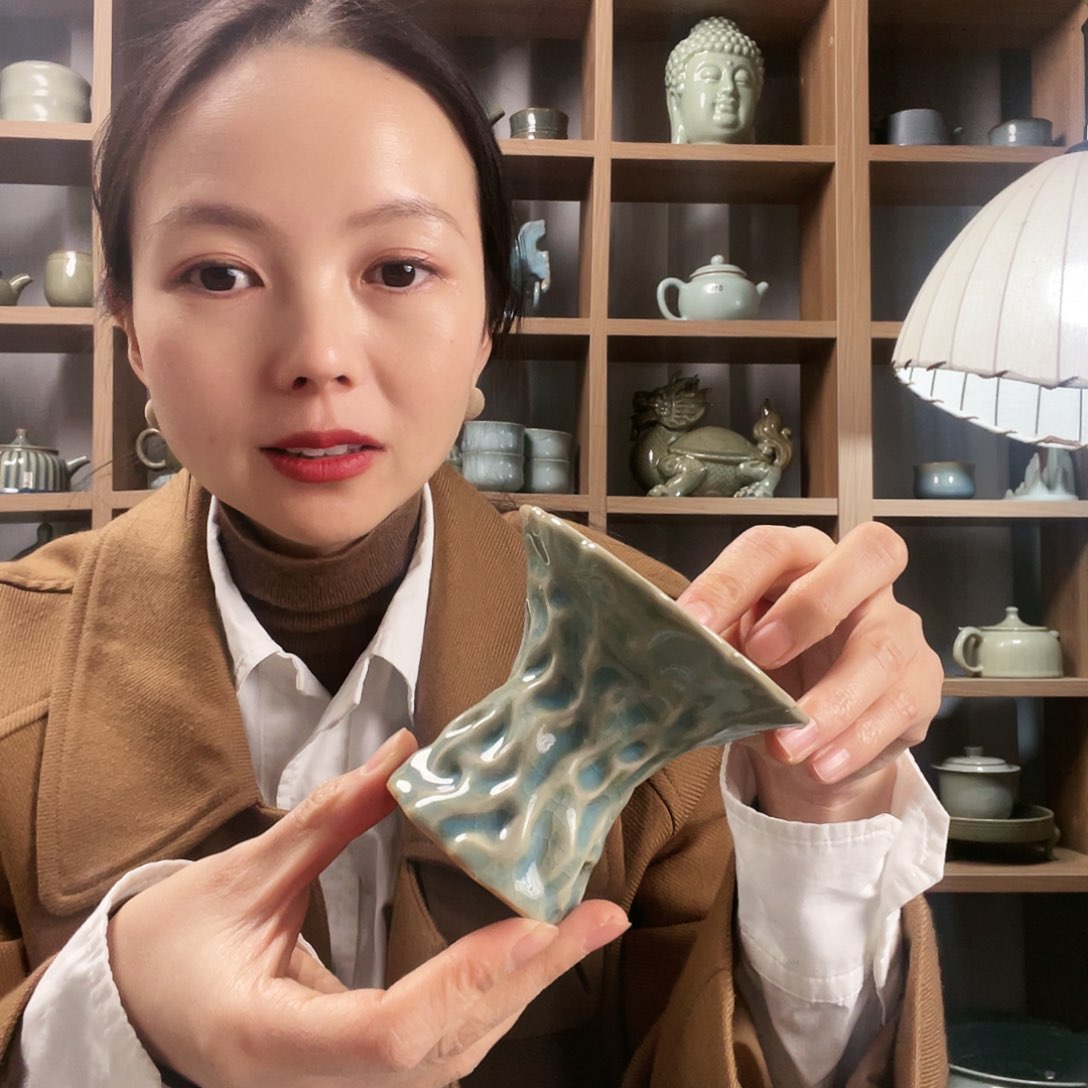 天蓝高盖置 汝州汝瓷