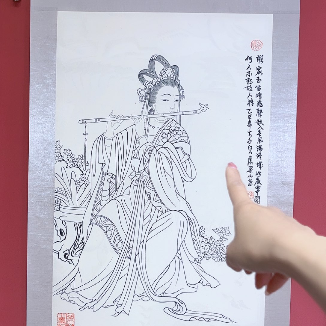国画侯果山老师亲笔手绘作品朵 