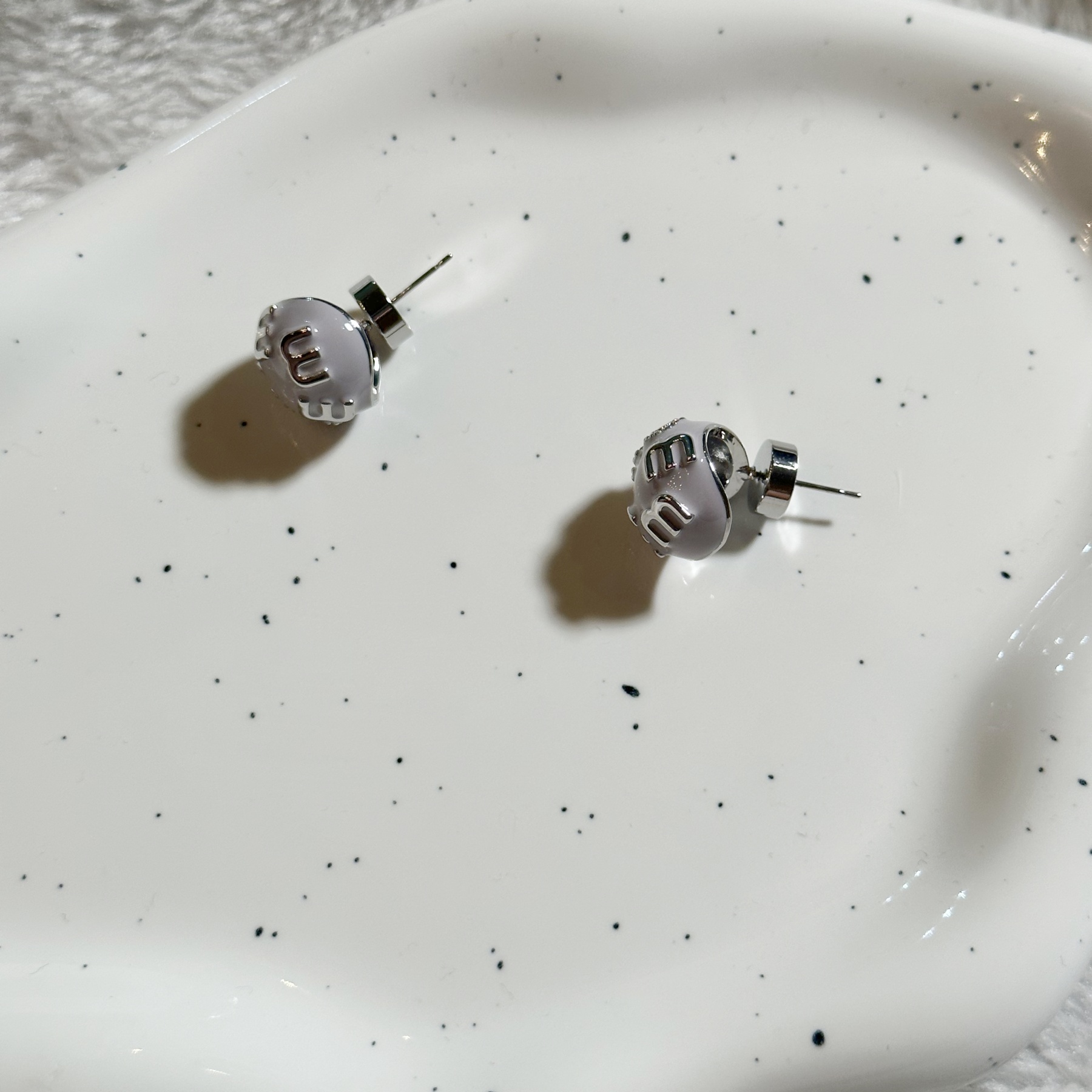 铜合金合成锆石耳饰 耳钉5923可爱百搭复古