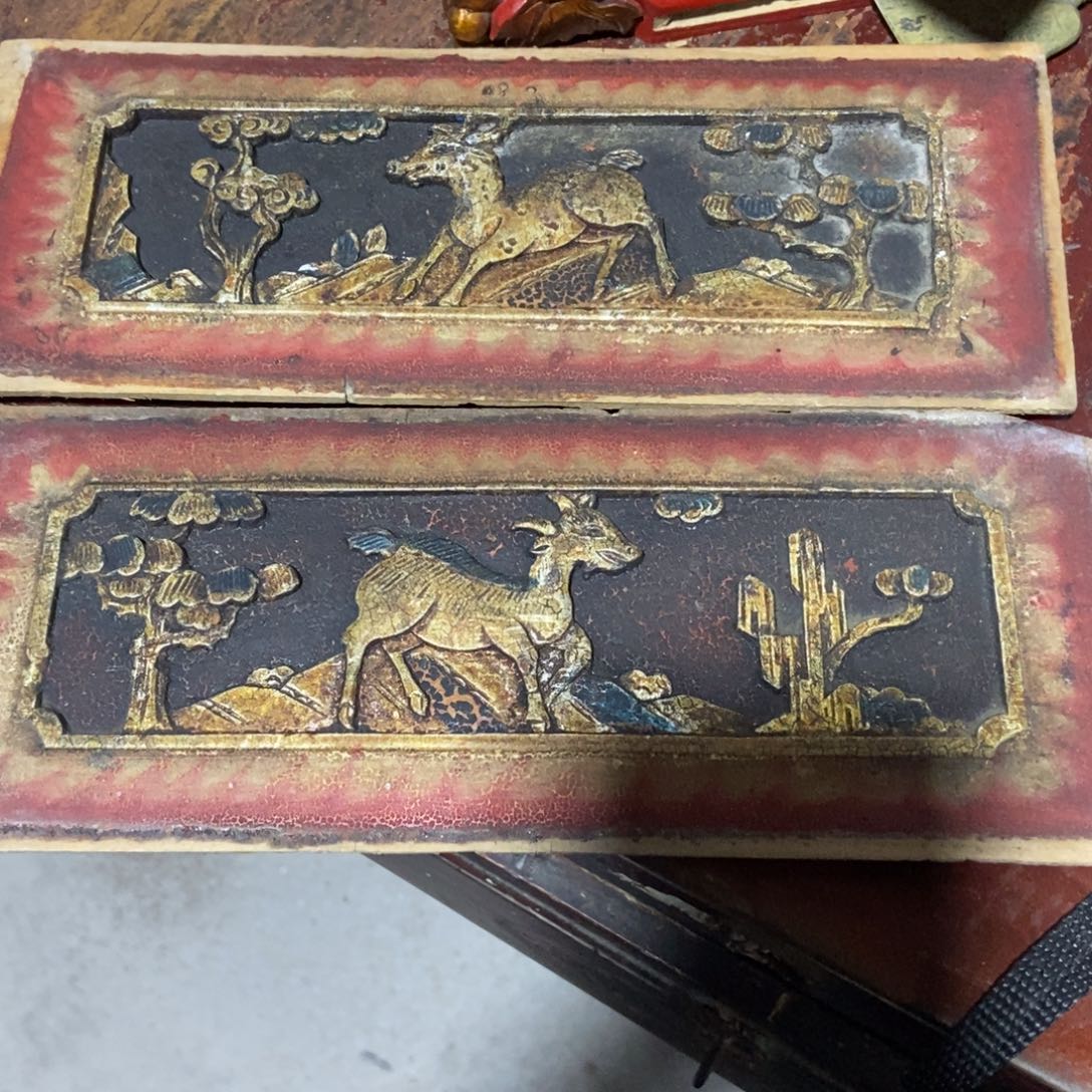 木松*子山羊和鹿花板一对