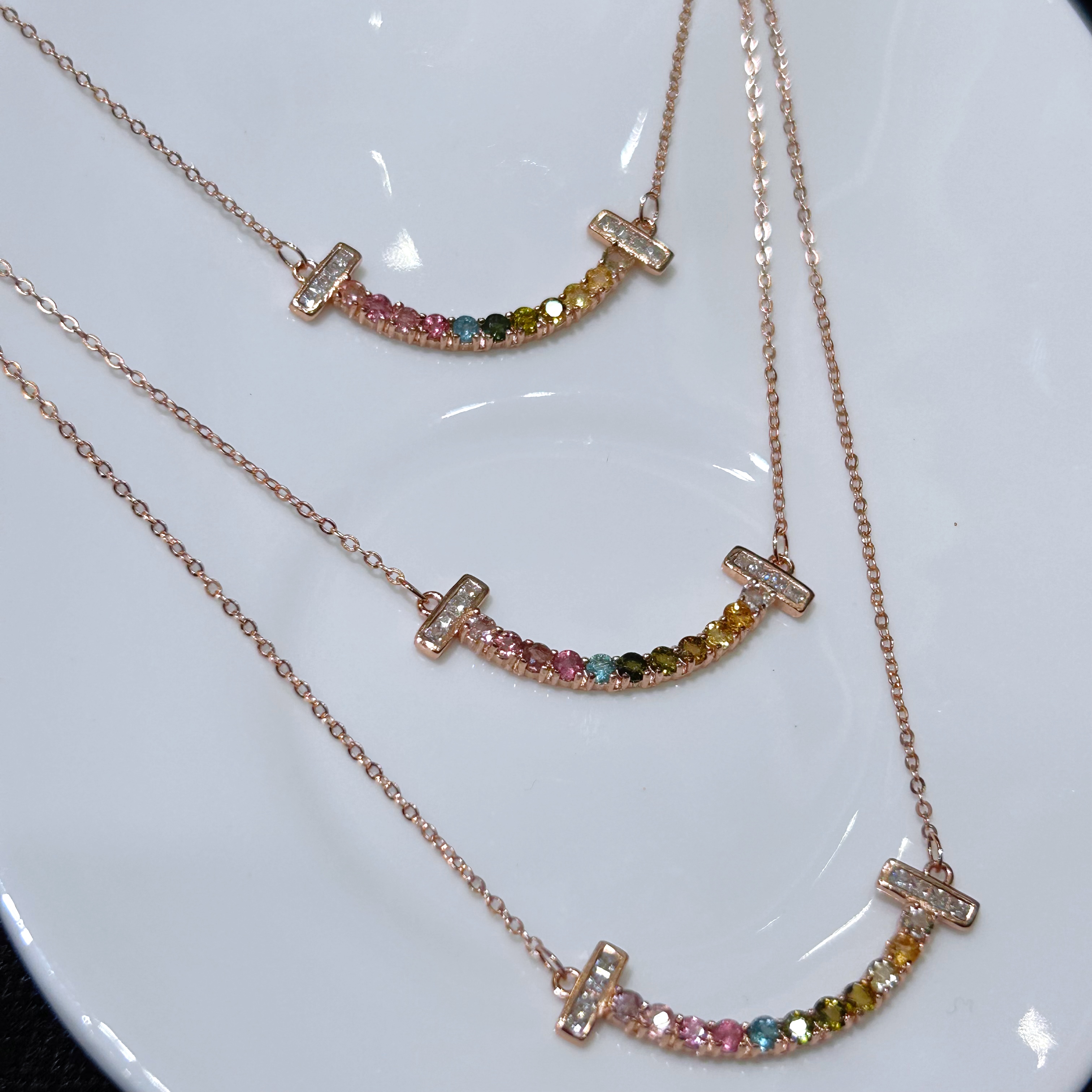 S925银碧玺项链-多样性发一-BX035