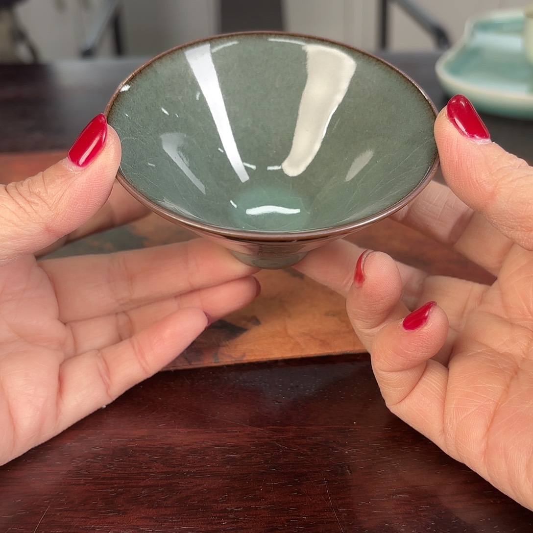 龙泉云间青瓷小米茶器