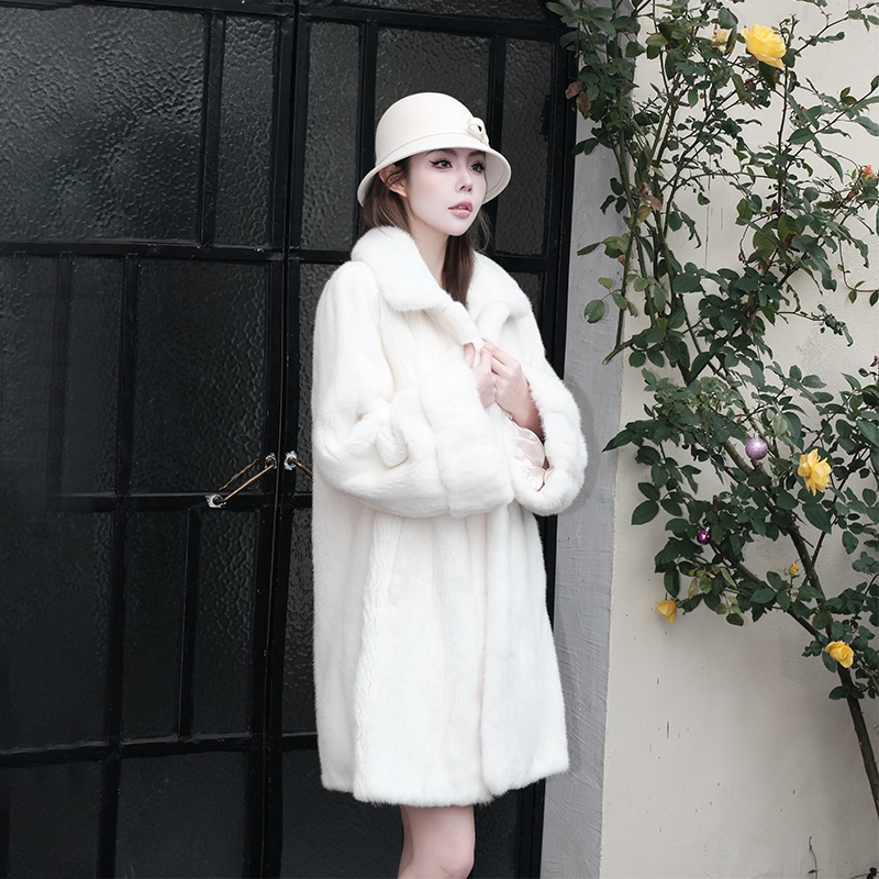 茉萱 在逃公主 进口紫标皮草外套女长款中古全抽刀貂皮大衣南瓜袖