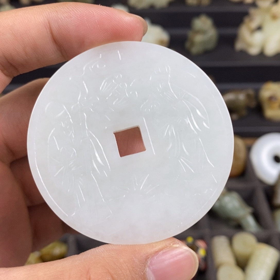 竹****和田玉（糖玉）未镶嵌挂件