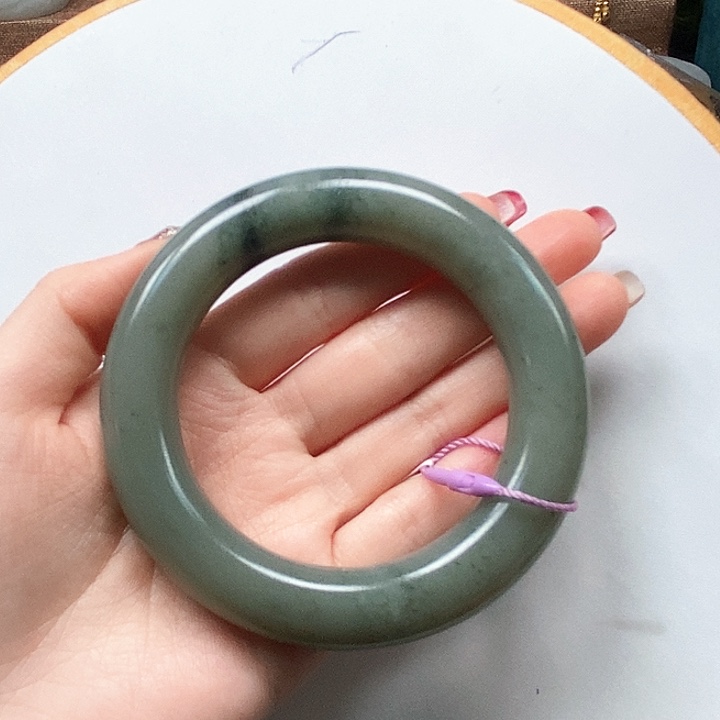 和田玉手镯未镶嵌且末蓝