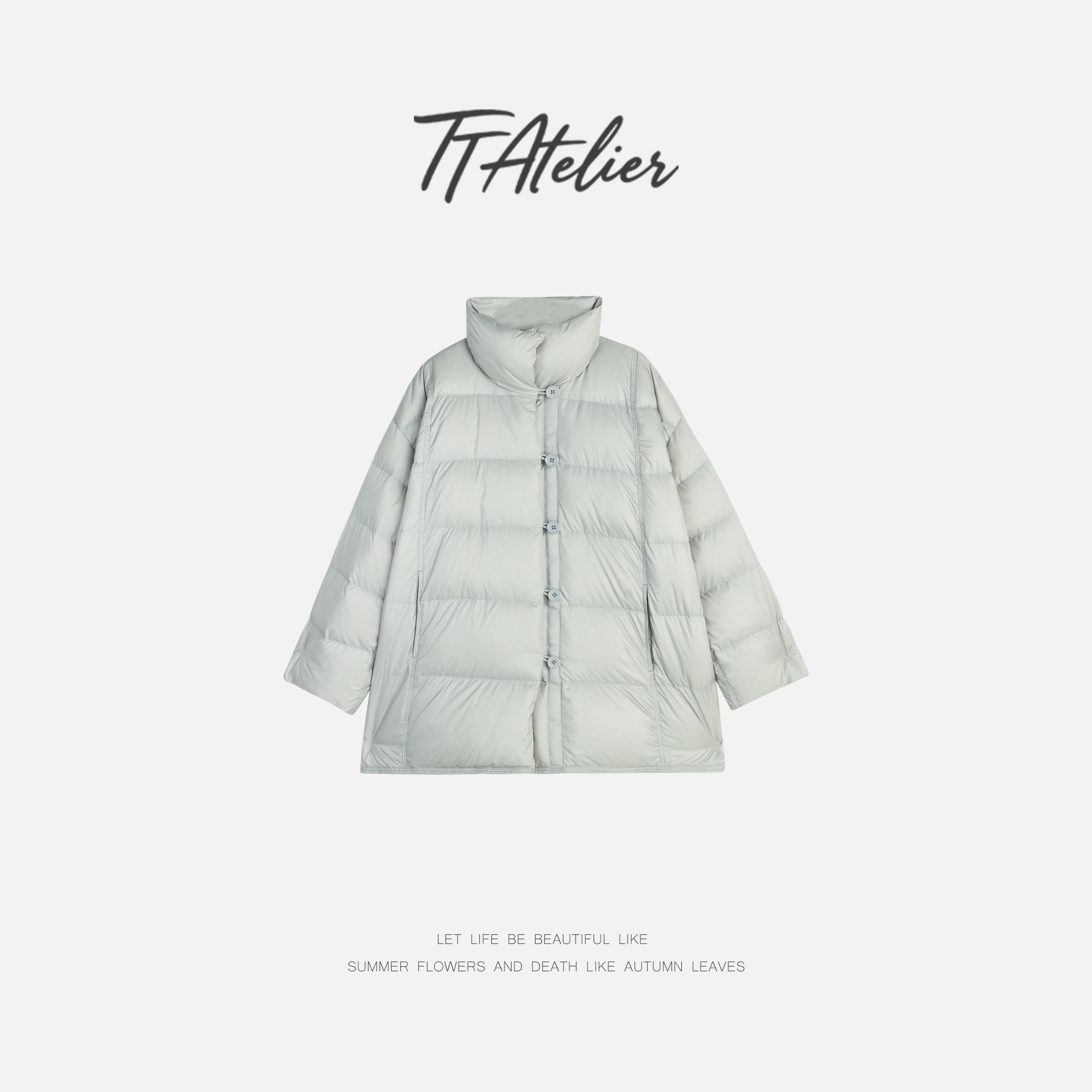 TT设计师【云间诗】极简风时尚休闲白鹅绒羽绒服TT191487