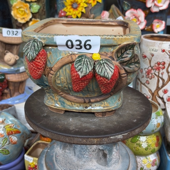 紫砂花盆粗陶材质多肉花盆