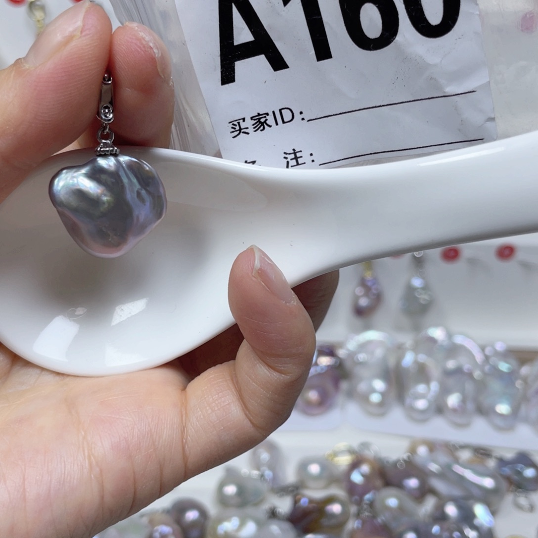 淡水珍珠巴洛克银S925镶嵌