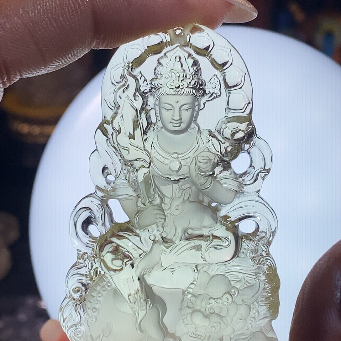 福***琞水晶颈饰未镶嵌吊坠