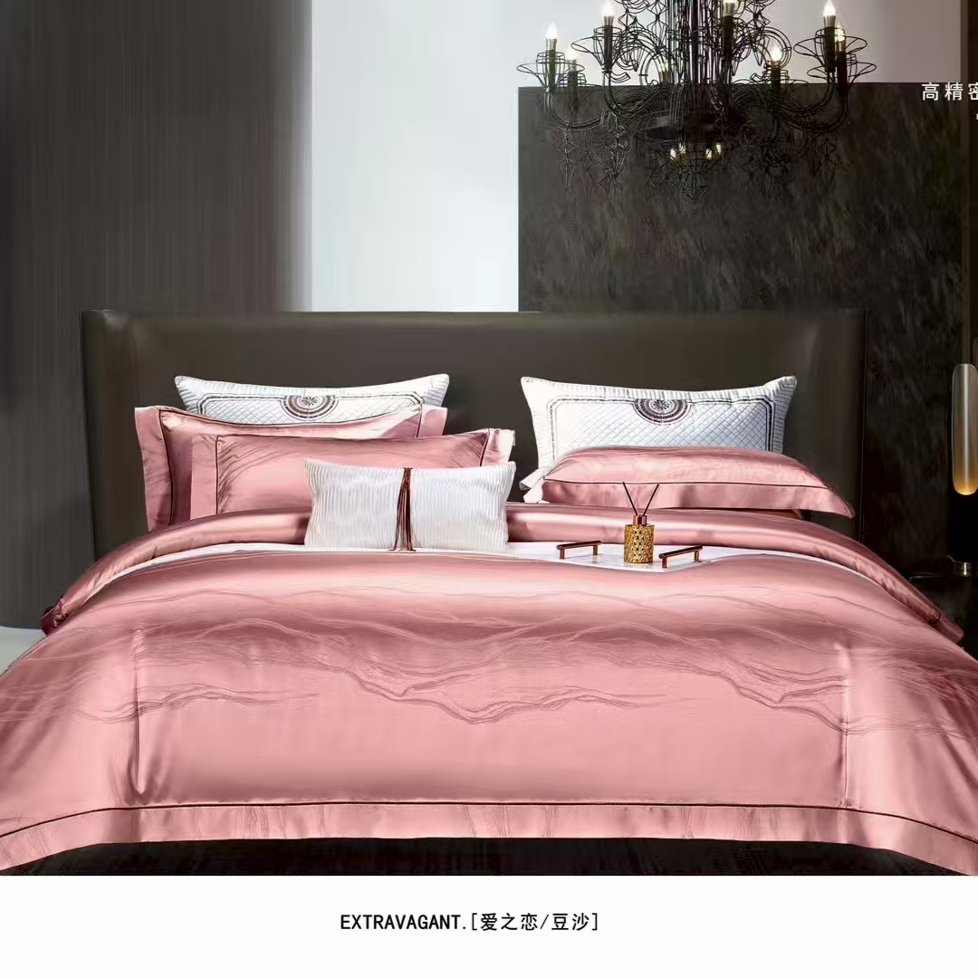 甄选轻奢30姆真丝提花四件套