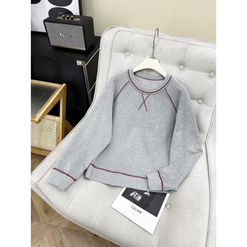 [穿搭日记]极简风明线设计双穿大毛圈圆领卫衣HT-2509