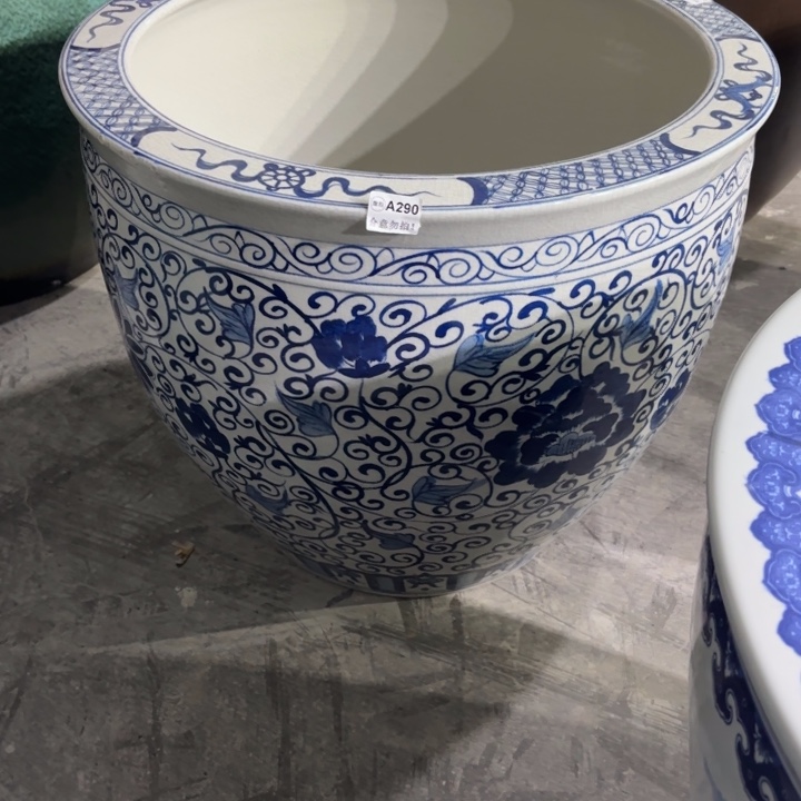 园***肖微瑕A290手绘缠枝莲口径70-60