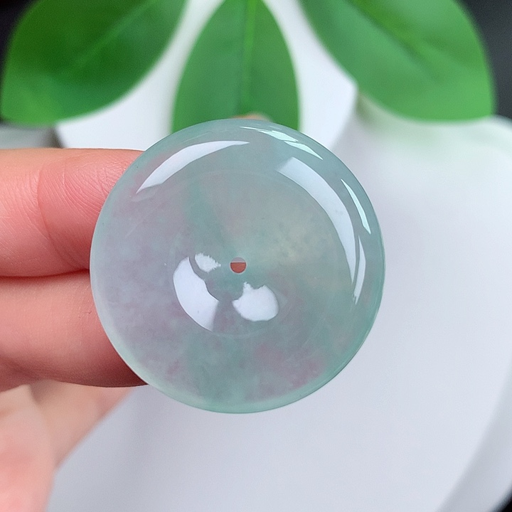 颈饰未镶嵌翡翠平安扣 28.9x5.8mm