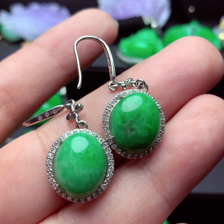 翡翠未镶嵌耳饰耳饰