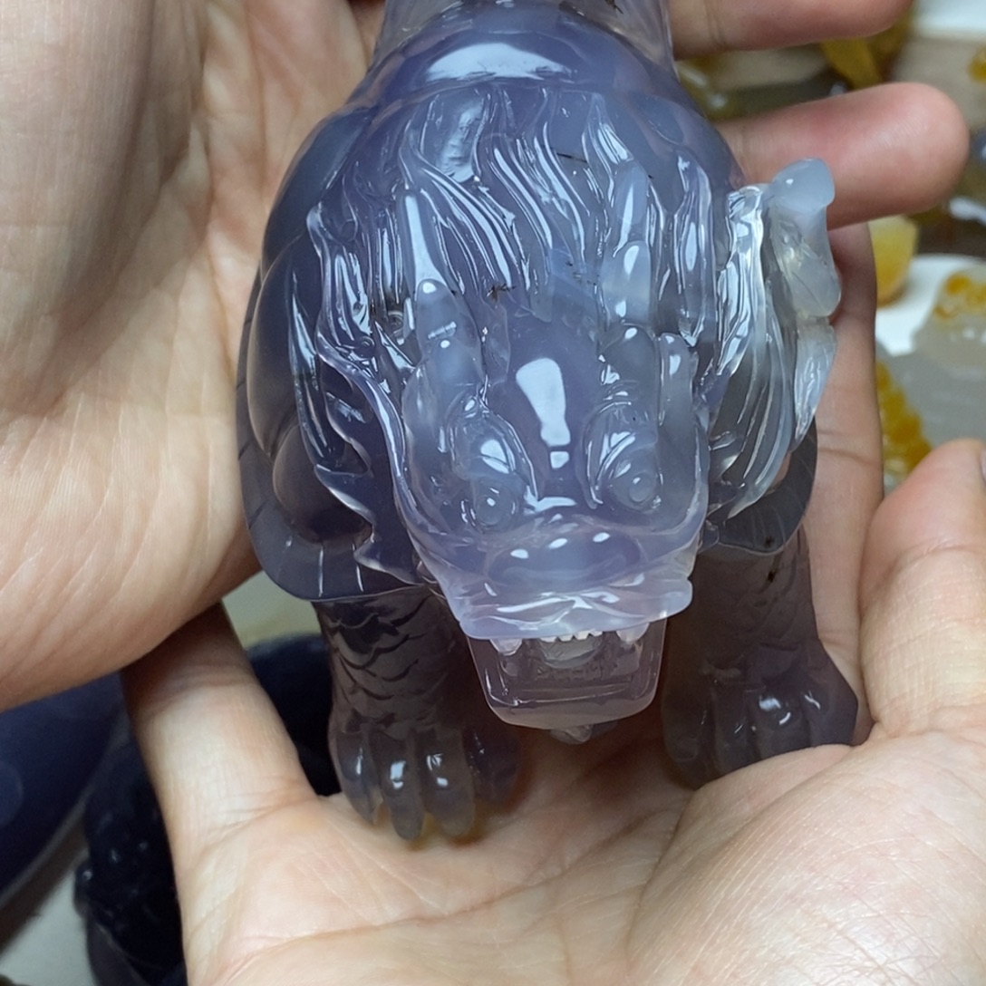 半***醒玛瑙/玉髓未镶嵌摆件