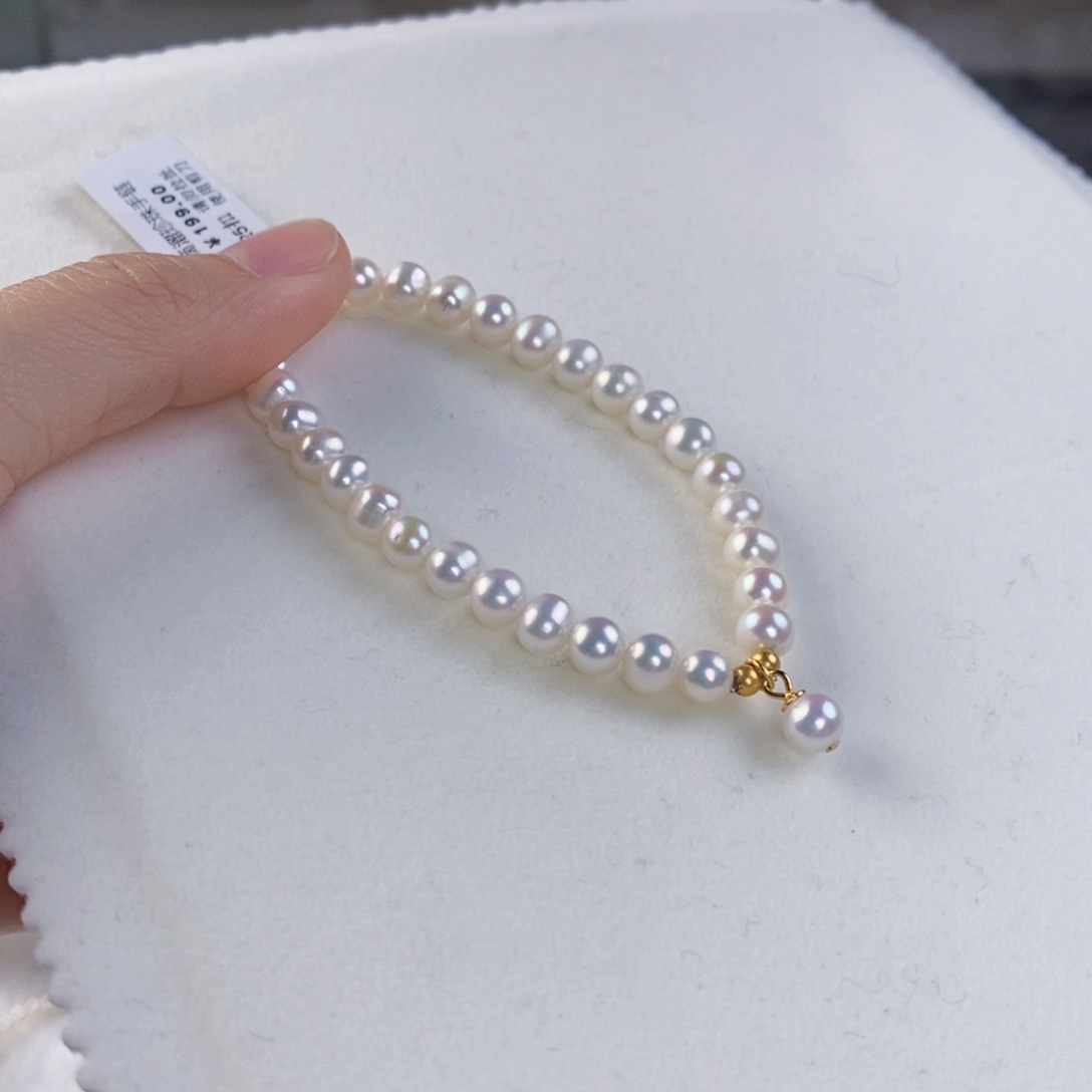 淡水珍珠手绳银S925镶嵌