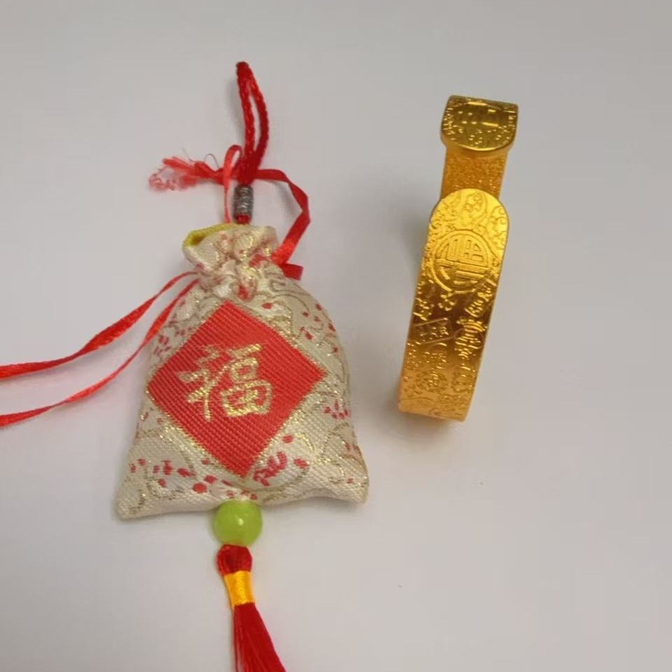 铜合金手镯 铜合金手镯精工版实心吉言开口手镯