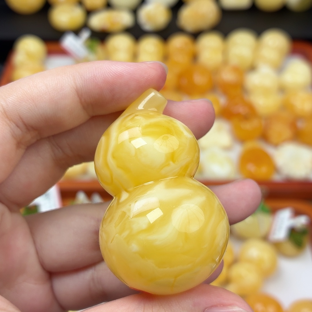 久***美蜜蜡未镶嵌毛衣链蜜蜡