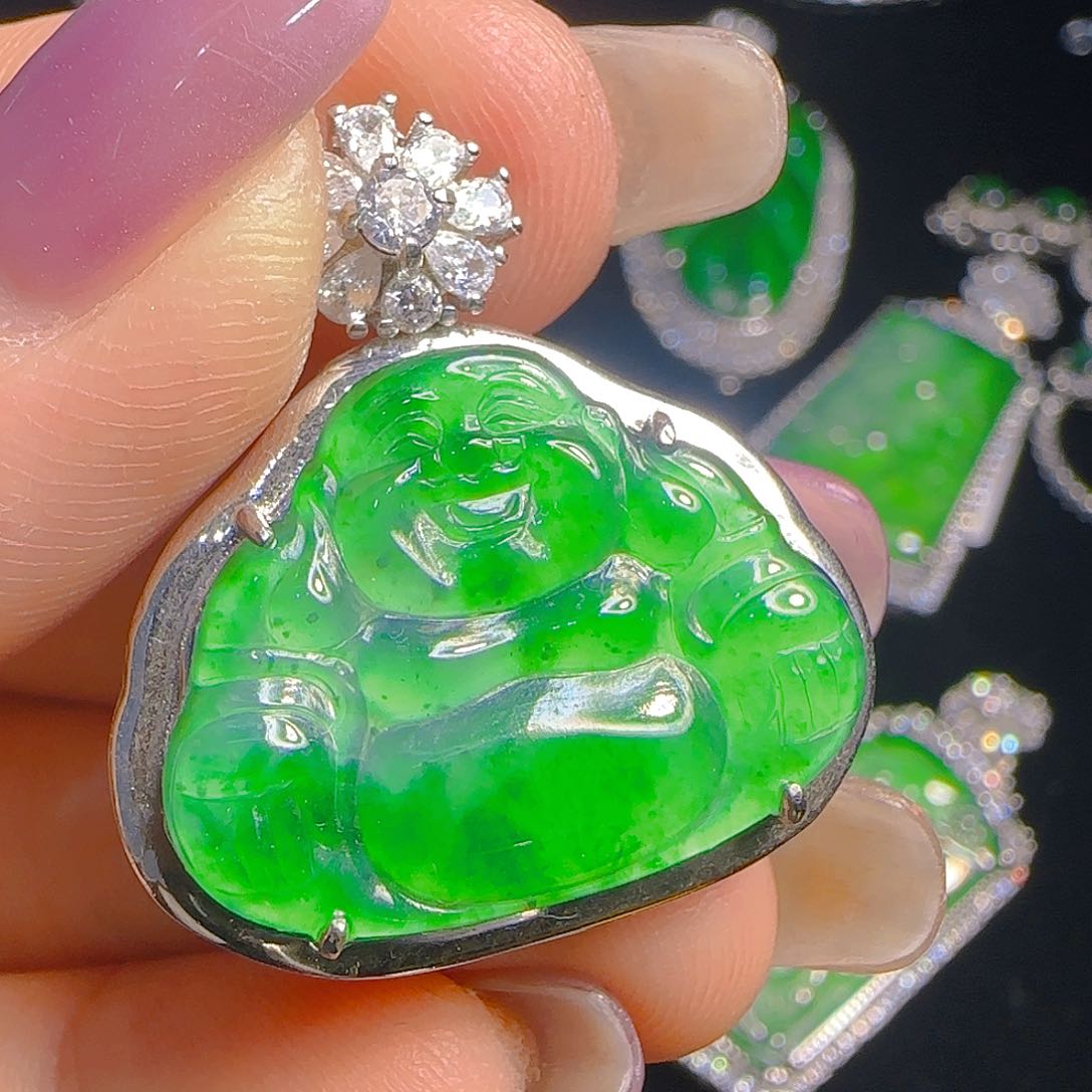 翡翠吊坠(赠链)银S925镶嵌