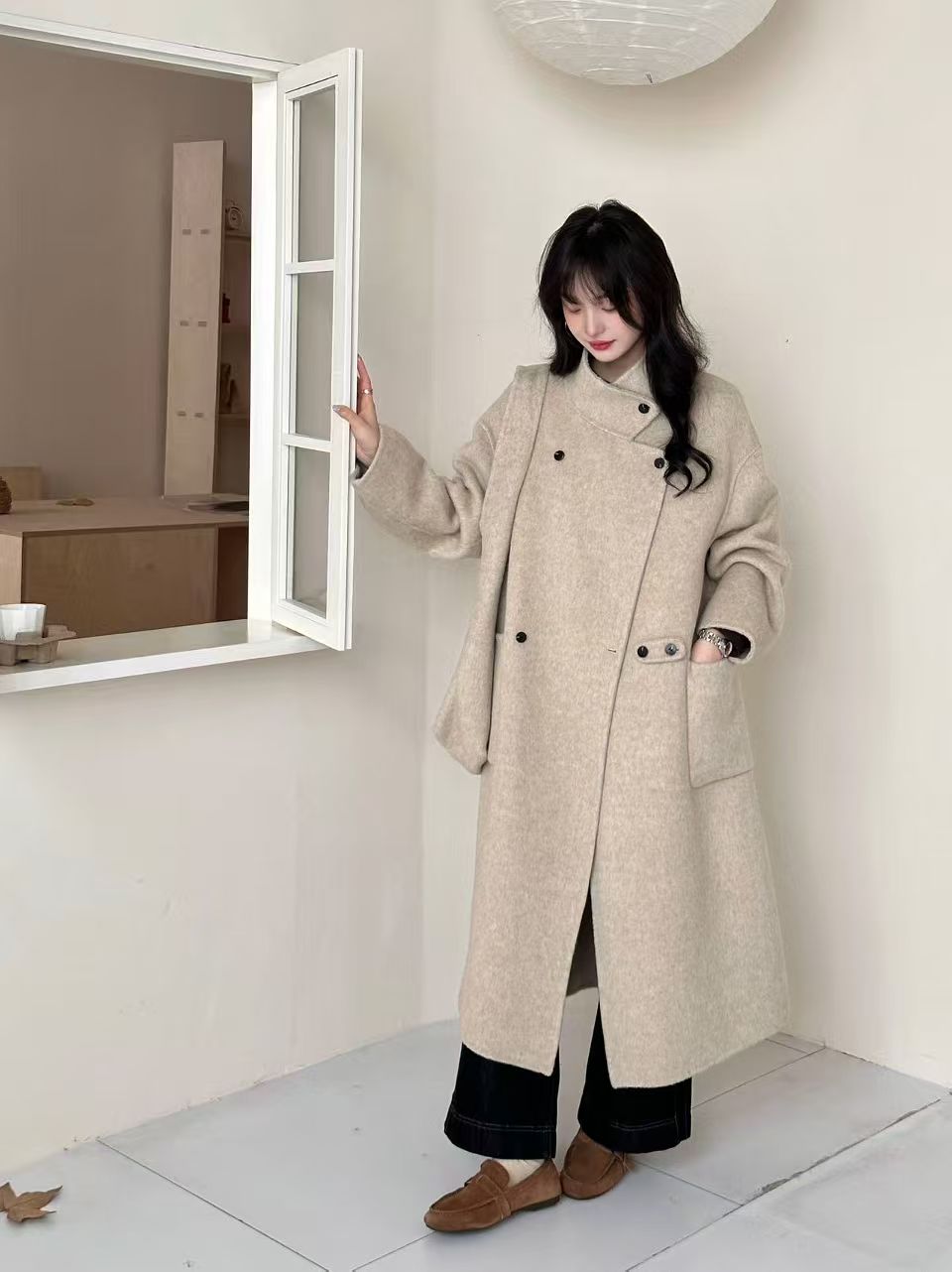韩版双面呢毛呢外套(TW)