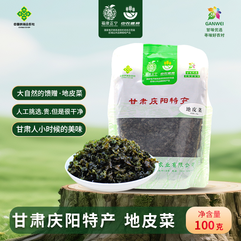 甘肃庆阳【地皮菜100g】营养健康可炒菜的地软干地达菜