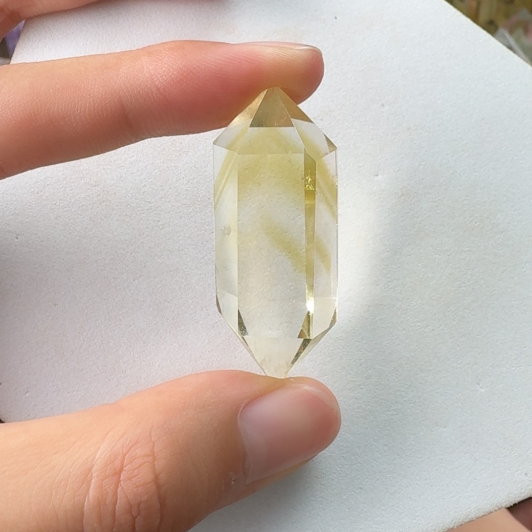 珠宝半成品未镶嵌水晶黄水晶蓝针