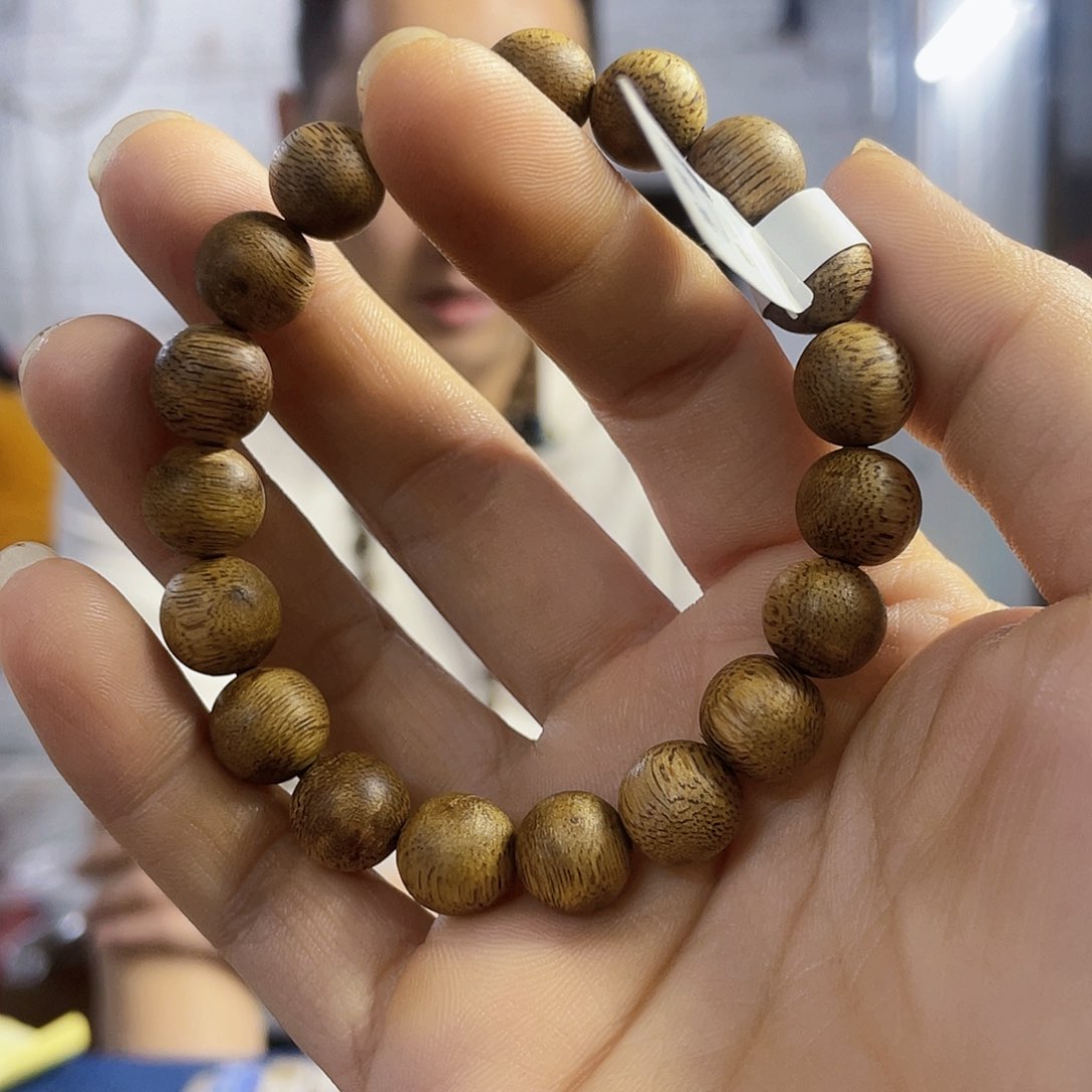 手串沉香野生白棋圆珠单圈1.0/7克多样性发一