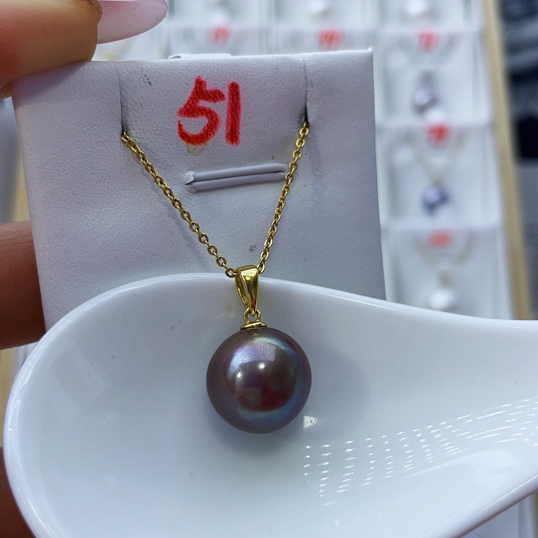 淡水珍珠吊坠(赠链)银S925镶嵌