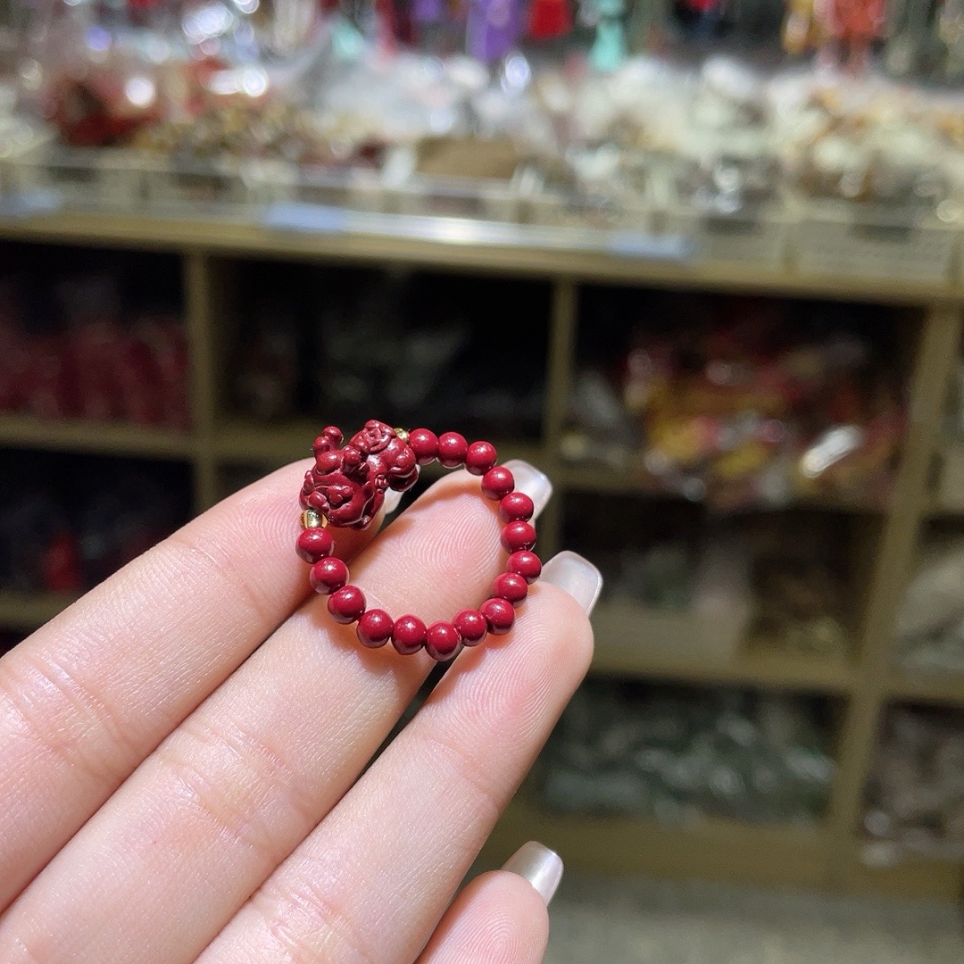 含辰砂工艺品[软贵珠宝]辰砂貔貅戒指（假一赔四）