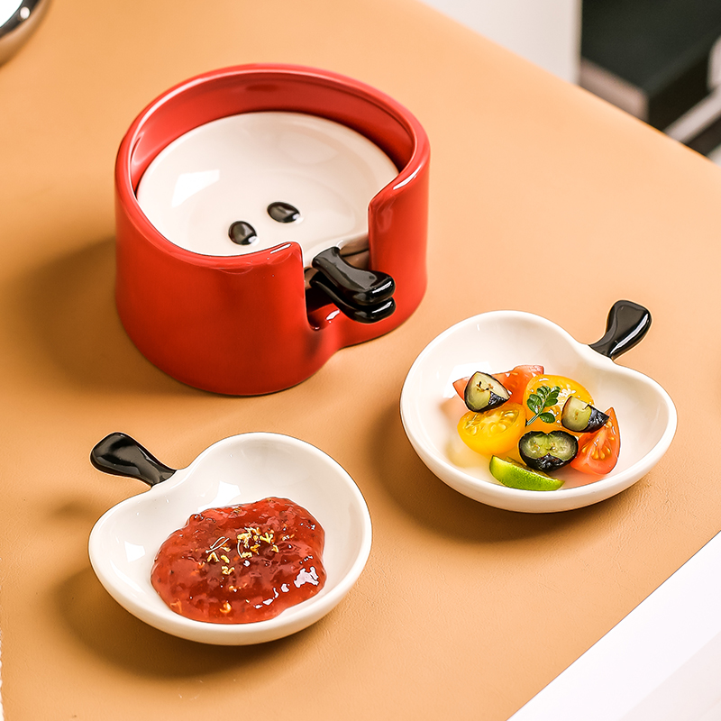 苹果调料碟创意高颜值家用蘸酱蘸料碟味碟酱油醋碟小碟子