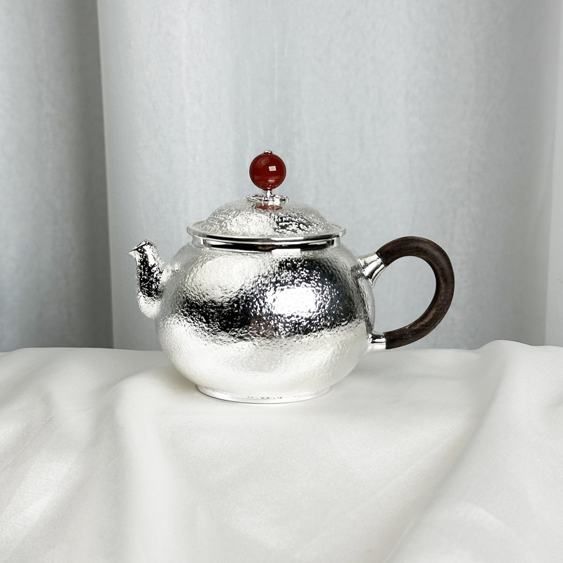 -锤纹雪花纹宫灯壶泡茶壶