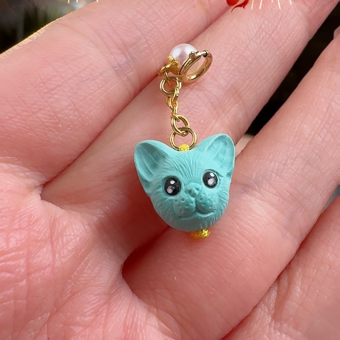 绿松石珠宝奇石18K金镶嵌