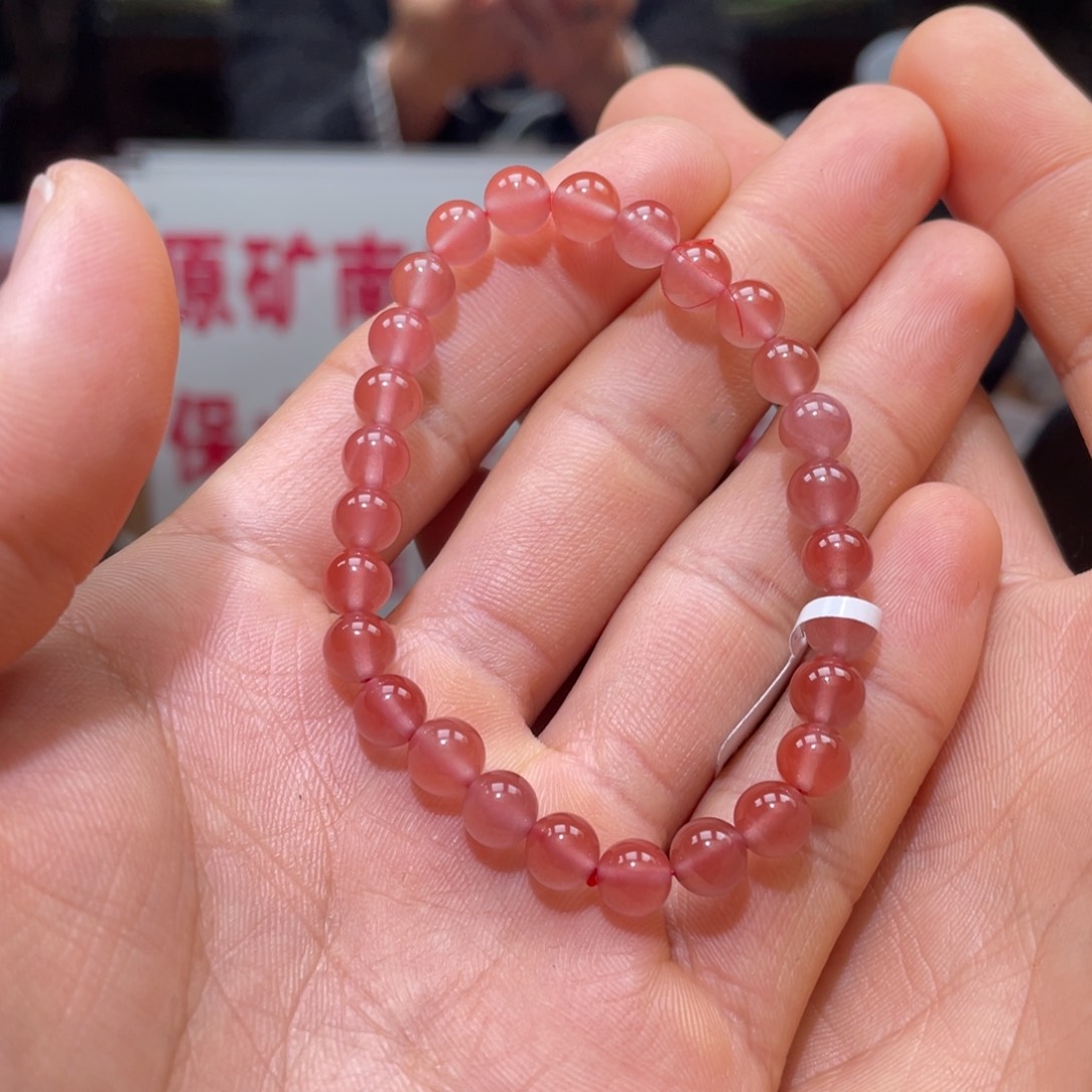 南红玛瑙冰粉单圈6mm未镶嵌