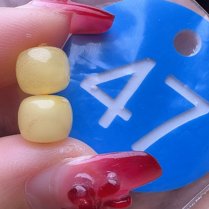 蜜蜡裸石未镶嵌金沙 8mm 老型