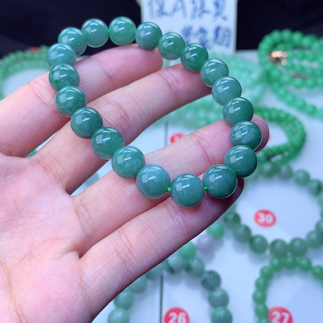 翡翠毛衣链未镶嵌