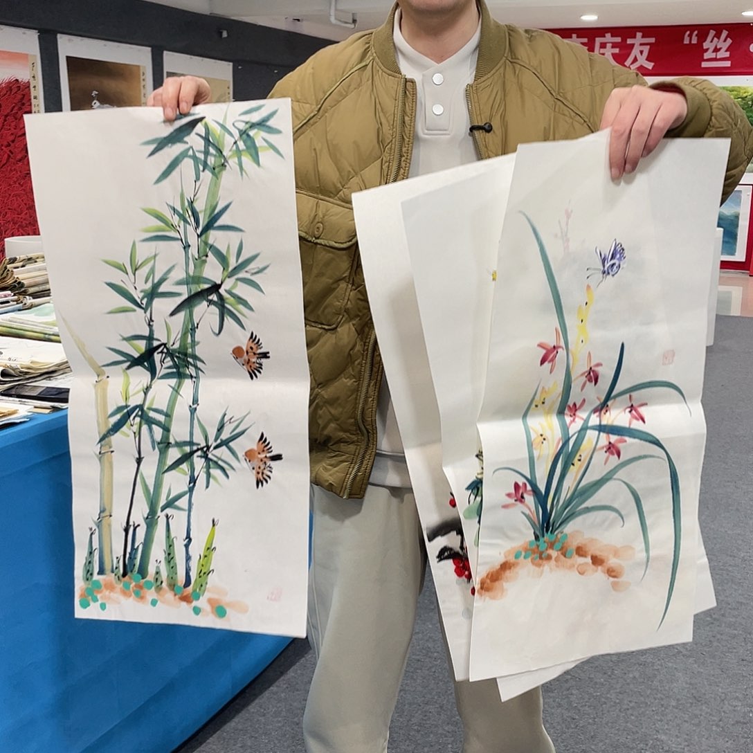 国画今天上午国画作品展示