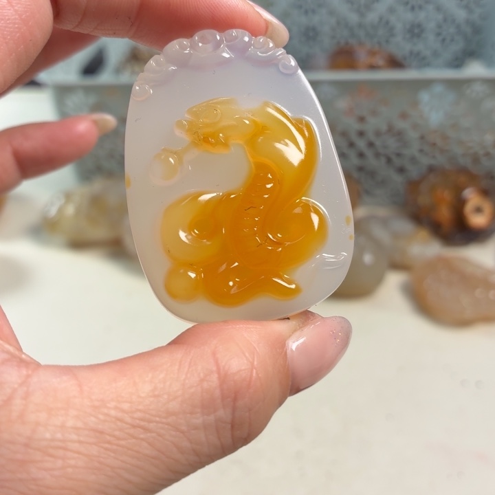玛瑙/玉髓未镶嵌吊坠(不含链)