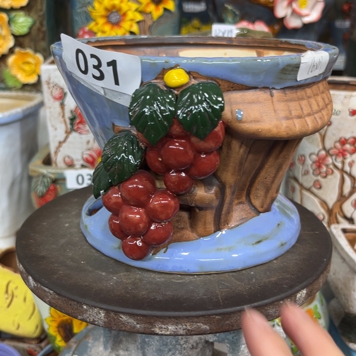 紫砂花盆粗陶材质多肉花盆