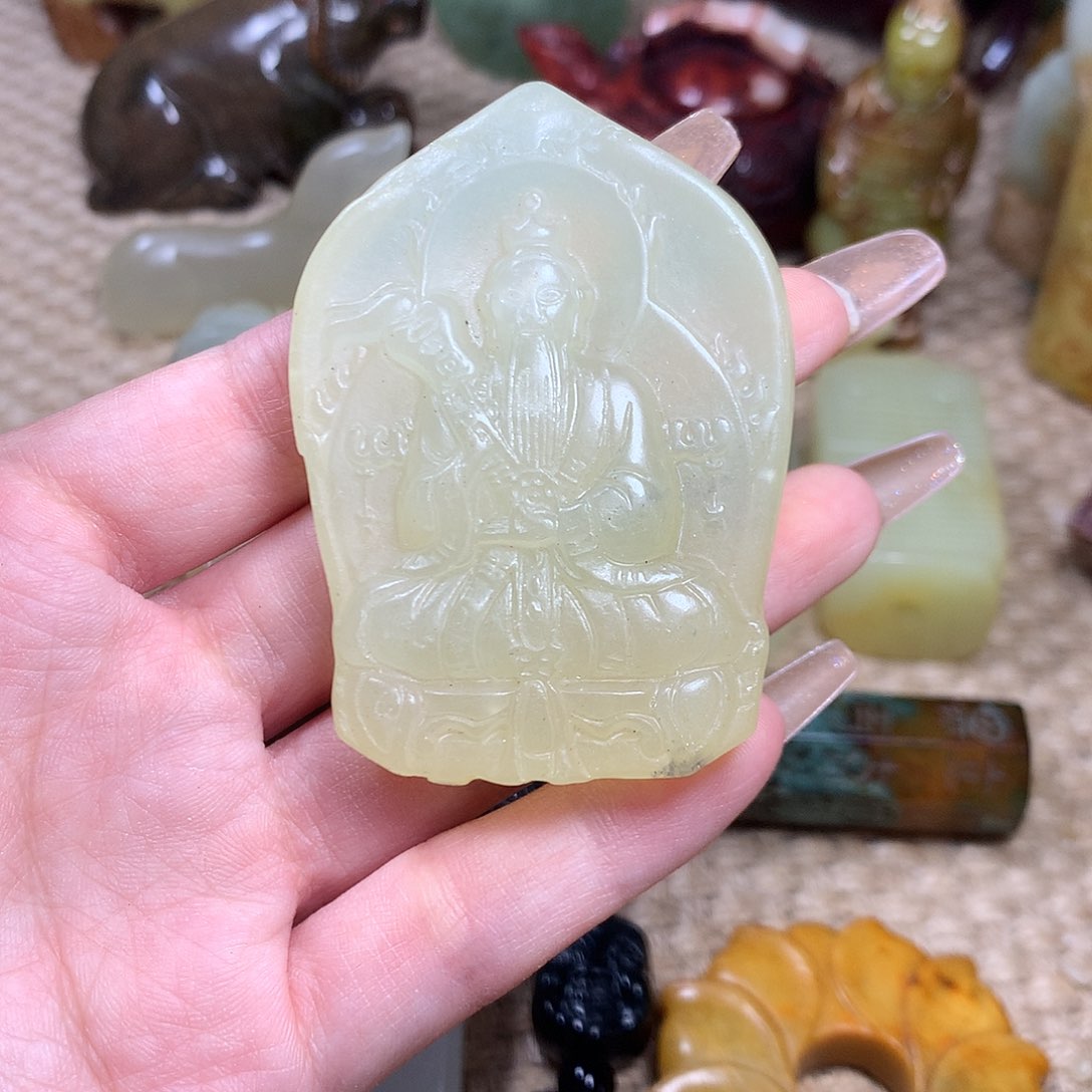 白玉菩提吊坠挂件